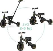 QPLAY Dreirad Stager 3in1 Platinum, 2-6 Jahre