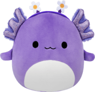 SQUISHMALLOWS Fialový axolotl s čelenkou - Monica