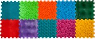 Ortek Masážna ortopedická podložka Puzzle "Mix" 10 prvkov