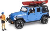 Bruder 2529 Jeep Wrangler Rubicon con kayak e figura