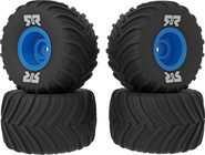 Arrma koleso s pneu dBoots Chevron MT, disk modrý (4): GROM