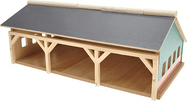 Kids Globe Farming Holzgarage 17x30x12cm für Traktoren 1:87 in Schachtel