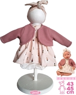 Llorens M844-006 oblečenie pre bábiku bábätko NEW BORN veľkosti 43-45 cm