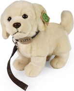 Plyšový pes zlatý retriever stojaci s vodítkom 25 cm ECO-FRIENDLY