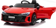Elektrické autíčko Audi RS E-tron GT 12V, červené, široké jednomiestne sedadlo, 2,4 GHz di