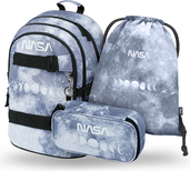 BAAGL SADA 3 Skate NASA Grey: Rucksack, Waschbeutel, Tasche