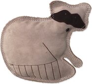Hračka Dog Fantasy Dura-fused medvedík čistotný pískací, koža a juta 18,5cm