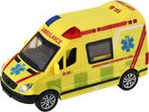 Auto záchranári, ambulancia plast 14,5 cm na batérie so svetlom, zvukom na zotrvačník