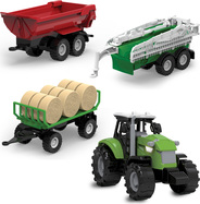 FARM SERVICE - SET Traktor s třemi valníky se světly a zvuky