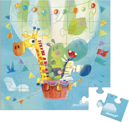 Janod Blahopřání k narozeninám s puzzle Leť balónem