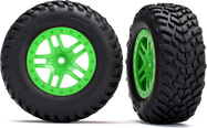 Traxxas koleso 2.2/3.0", disk SCT Split-Spoke zelený, pneu SCT (2)