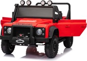 Elektrické autíčko Land Rover Defender 110 SVX 12V, červené, 4X4 pohon, LED svetlá, predné