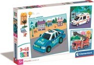 Puzzle 3x48 Záchranárske vozidlá
