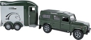 Kids Globe Farming Land Rover kov s prívesom pre kone 26cm