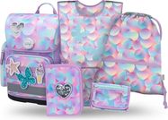 BAAGL SET 5 Ergo Candy: cartella, astuccio, sacchetto, grembiule, portafoglio