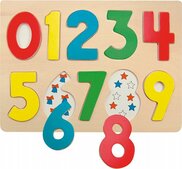 Woody Puzzle na doske ´´Číslice s lienkami´´
