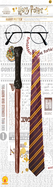 HARRY POTTER Set Krawatte, Brille und Zauberstab