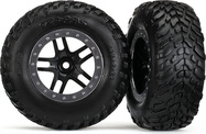Traxxas koleso 2.2/3.0", disk SCT Split-Spoke čierny-saténový, pneu SCT (2)