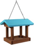 Vogelfutterhaus Bird Jewel Blau Holz 25x17x19cm