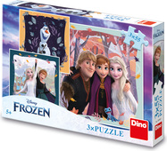 Puzzle Frozen: Radostná jeseň 3x55 dielikov