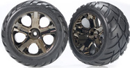 Traxxas kolo 2.8", disk All-Star čierny chróm, pneu Anaconda (2)
