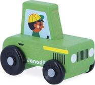 Janod Cross roads Drevené auto na tlačenie Traktor zelený