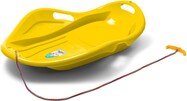 Detský sánkovací klzák Mušľa Baby Mix Pemium Komfot 80 cm žltý