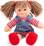 Bigjigs Toys Látková bábika Hattie 28 cm