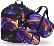BAAGL SET 3 Skate Vibe: Rucksack, Federmäppchen, Sporttasche GRS