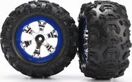 Traxxas bicykel 2.2", disk Geode chróm-modrý, pneu Canyon AT (pár)