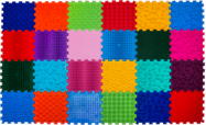 Ortek Masážna ortopedická podložka Puzzle "Mix" 24 prvkov