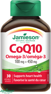 Jamieson Q10 koenzim Omega-3-mal 30 tabletta