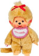 Monchhichi Mončiči dievča béžové s červeným podbradníkom 20cm