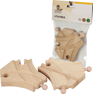 BABU vláčiky - Koľaj rozdvojka 9,5 cm, 2ks