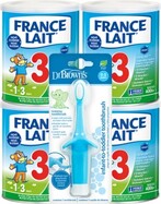 France Lait 3 so železom + DHA od 1 roka 4x400g + Dr. Brown’s Zubná kefka Sloník