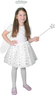 Costume enfant tutu jupe ange avec ailes et accessoires