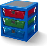 LEGO® szervező három fiókkal - kék