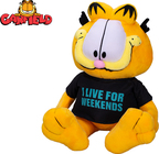 Garfield - "I live for weekends" 24cm plyšový sediaci