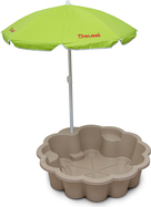 Doloni Sandkasten Blume mit Sonnenschirm Eco beige