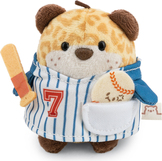 NICI peluche MyMochi Leopardo Ichiro 8 cm con pallina e costume da giocatore di baseball, regalo