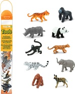 Safari® Toob  Ohrozené zvieratá pevnina 10 figúrok