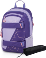 Zaino studentesco + astuccio OXY Sport Half violet