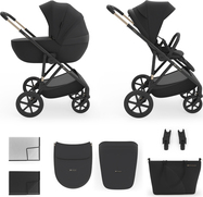 KINDERKRAFT Kočík kombinovaný 2v1 Prime 3 Venezian Black