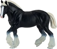 Mein Cydesdale Pferd ist schwarz.