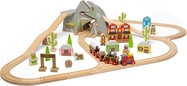Bigjigs Rail Drevená vláčikodráha divoký západ 62 dielov
