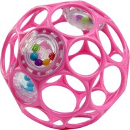 OBALL Hračka Oball RATTLE 10 cm dark pink 0m+