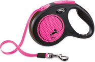 Samonavíjacie vodítko pre psy Flexi New Neon Tape M 5 m ružové