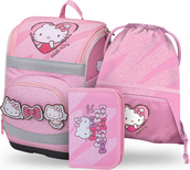 BAAGL SET 3 Zippy Plus Hello Kitty Sweet Leopard: cartella, astuccio, sacca GRS