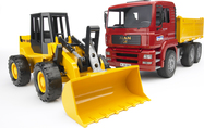 BRUDER 02752 MAN TGA basculantă cu Încărcător frontal FR130