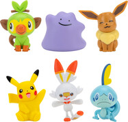 Orbico Pokemon set 6 figure W6 (Sableye, Axew, Snivy, Tepig, Oshawott, Pikachu)